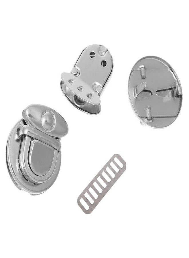 Nimida ® Purse Push Lock Set of 2 | Tuck Lock/Thumb Lock/Clasp/Closure for DIY Purses/Bags/Travel Bags/Handbags | Silver - Image 4